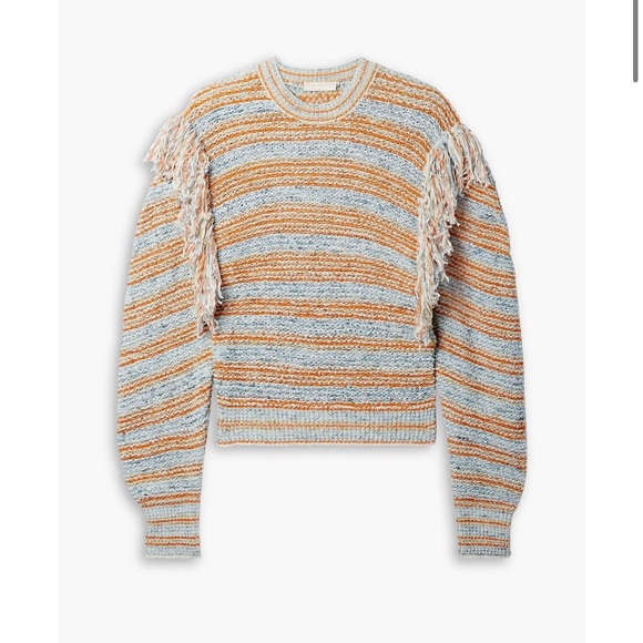 Ulla Johnson Sweaters - ULLA JOHNSON Arquette fringed striped cotton-blend sweater
